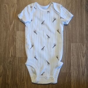 Carter's Soft White Infant Bodysuit With Giraffe Pattern